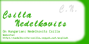 csilla nedelkovits business card